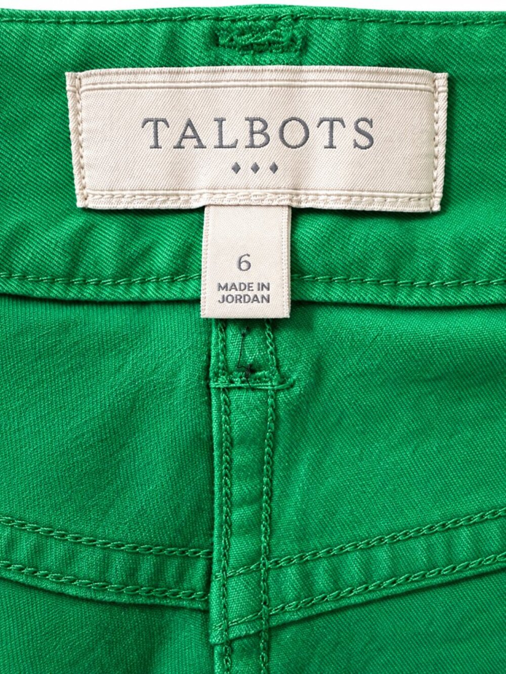 Talbots Kelly Green Stretch Slim Leg Pants Women’s Size 6 - Picture 3 of 3